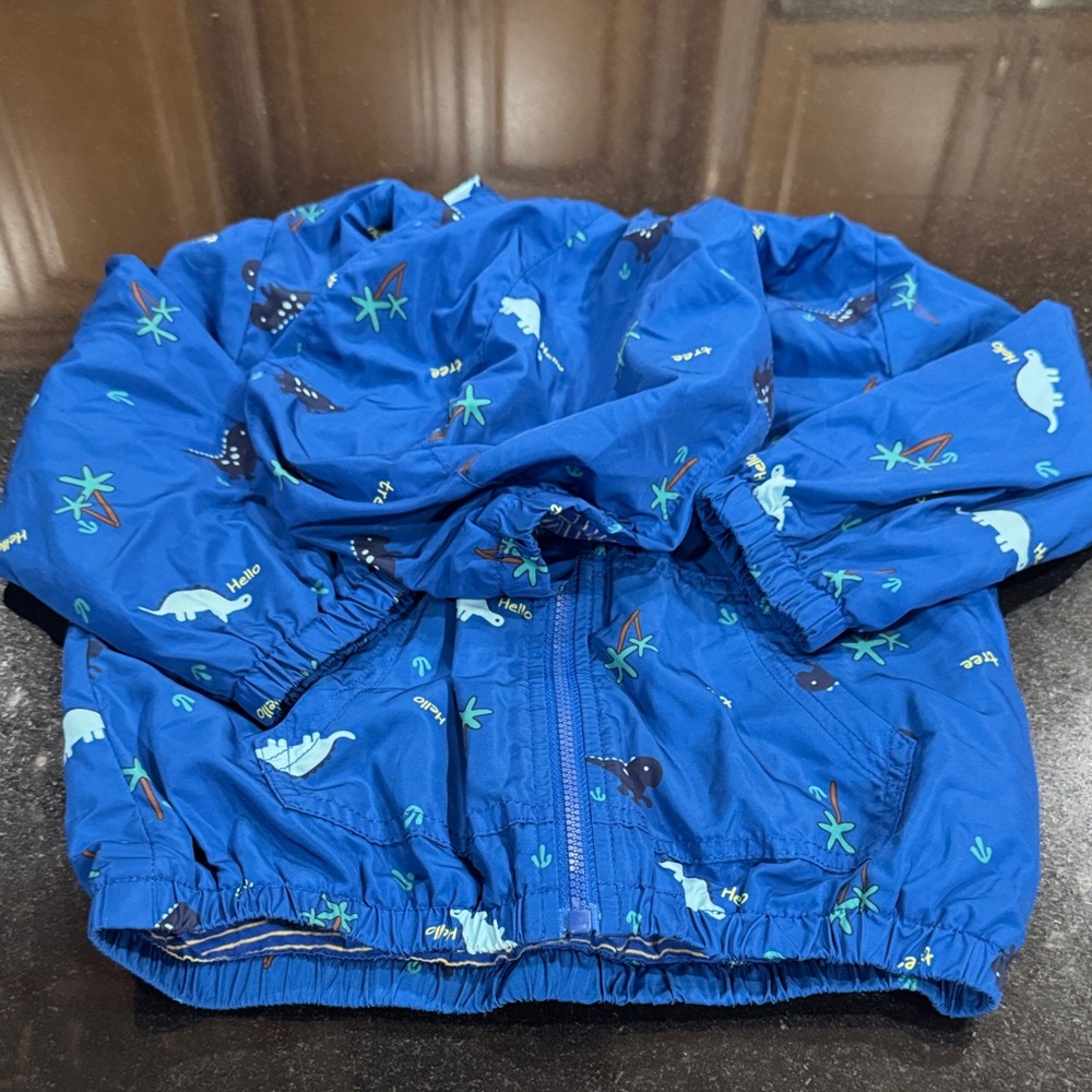 Blue Dinosaur Print boys jacket 18 mon - Picture 11 of 11
